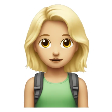 blonde child does not give a toy to another sad blonde child sticker