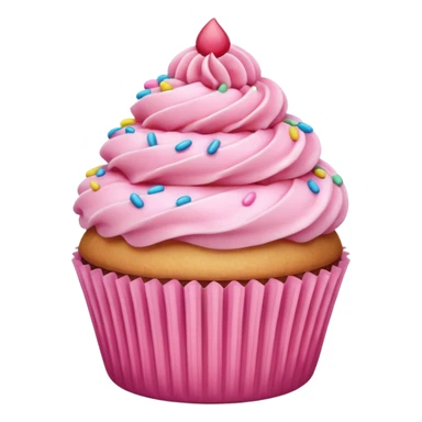 cupcake with pink frosting sticker