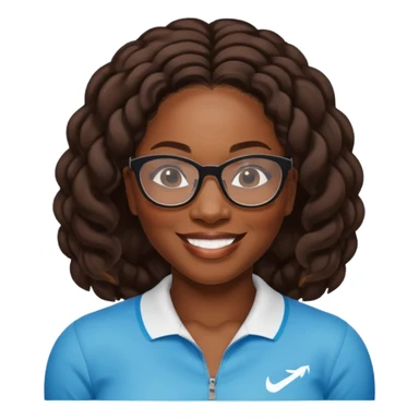 serina williams with glasses sticker