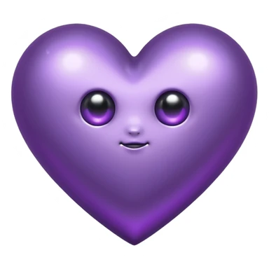heart with purple gothic pearls sticker