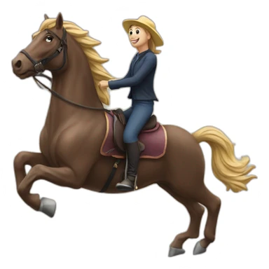 a person riding a massive horse in melbourne  sticker