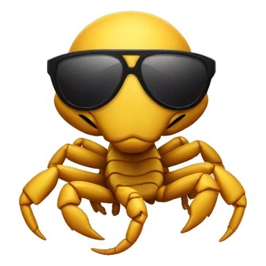 Scorpion with sunglasses sticker