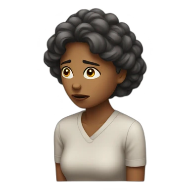 Woman having existential crisis sticker