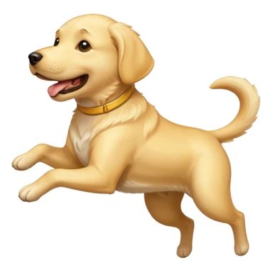 Yellow lab jumping sticker
