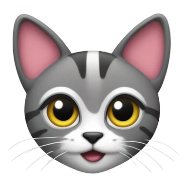 cat with crazy eyes and hearts sticker