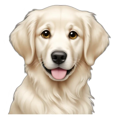 Golden retriever blanc chiot sticker