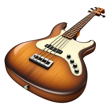 Cinematic Realistic Bass, deep polished wood with rich grain, thick taut strings stretching across its curved body, subtle warm lighting emphasizing its form, glowing with depth and powerful musical resonance. sticker