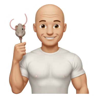 Mr clean with rat tail sticker