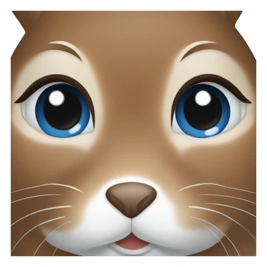 Dutch rabbit blue and brown eyes sticker