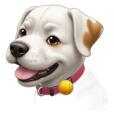 Chien qui joue a la balle sticker