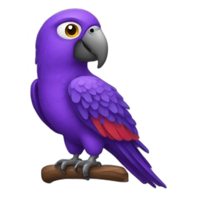 Purple parrot sticker