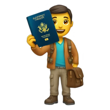 traveller holding your passport sticker