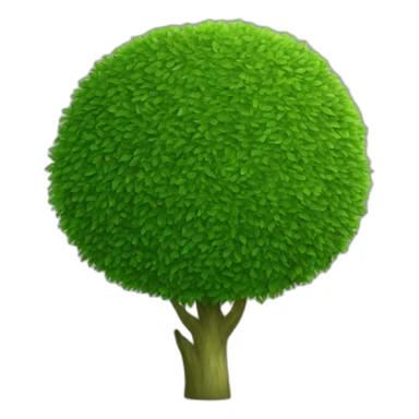 A green hedge cut like a soccer ball sticker
