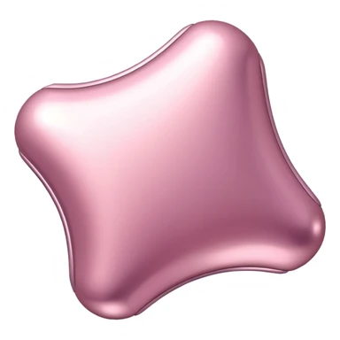 light pink metallic 3d abstact shape sticker