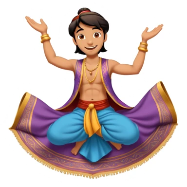 Aladdin sur un tapis volant sticker