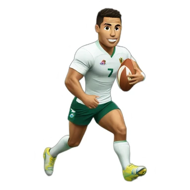 ronaldo rugby sticker