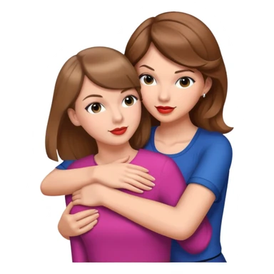 Taylor Swift hugging a girl with brown hair Created just now sticker