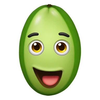 aguacate con ojos y moño sticker