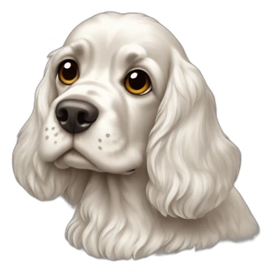 Cocker Spaniel white sticker