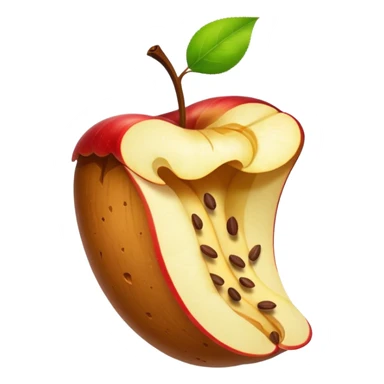 Apple core sticker