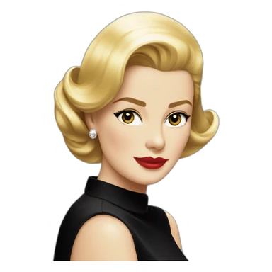 Grace kelly elegant wearing black sticker
