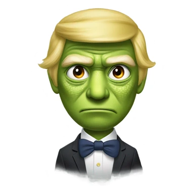 Trump is secretly a lizard man and has a lizard tail sticker