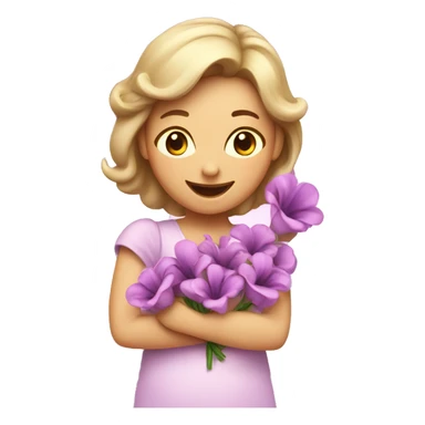 Happy Mother's Day with pink and purple flow sticker