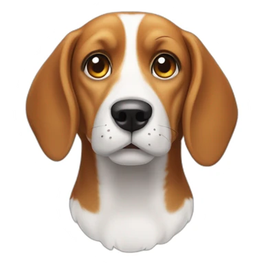 beagle de face gueule grande ouverte sticker