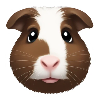 cute dark brown Guinea pig with white line fur between eyes sticker