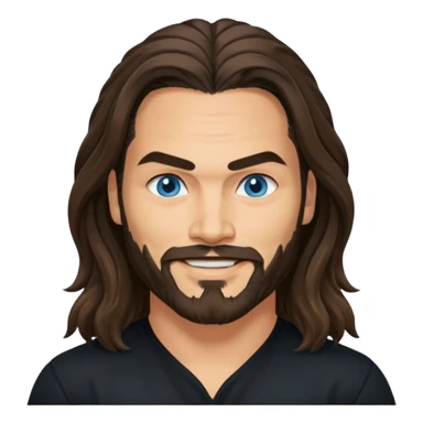 Blue eyes Jason mamoa longer hair smiling black shirt  sticker