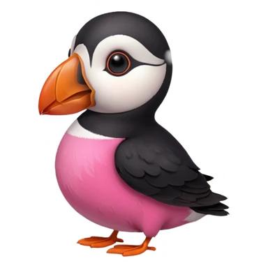 pink puffin steam blow steam sticker