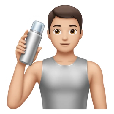 Deodorant, being held sticker