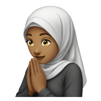 A young women with hijab praying  sticker