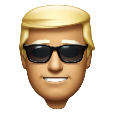 Trump with sunglasses  sticker