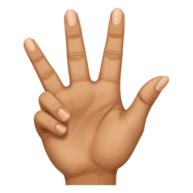 a closed hand with the index finger and middle finger pointing sticker
