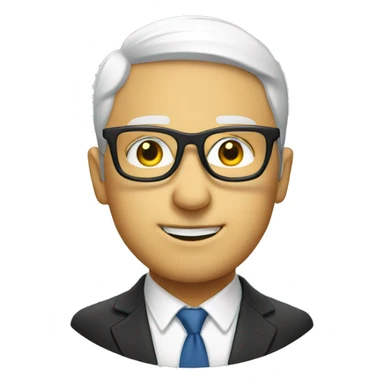 white ey glasses sticker