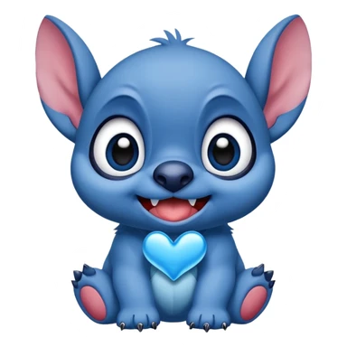 Stitch lanzando besos sticker
