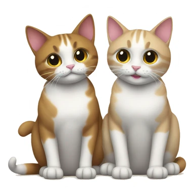 2 cats friends sticker