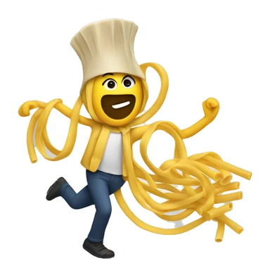 a pasta noodle dancing sticker