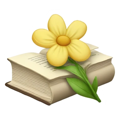 book with a flower sticker