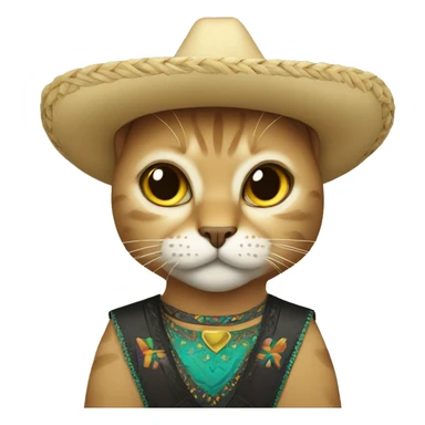 Super Mexican cat sticker