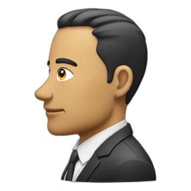 man in suit looking to the right (side view) sticker