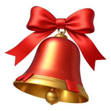 gold Christmas bell sticker