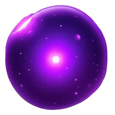 a glowing only purple space artifact sticker