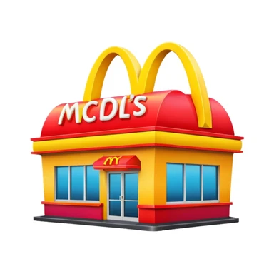 Neon McDonald’s restaurant  sticker