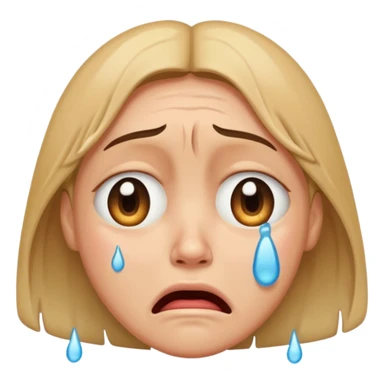 crying face emoji, expressive and clear sticker