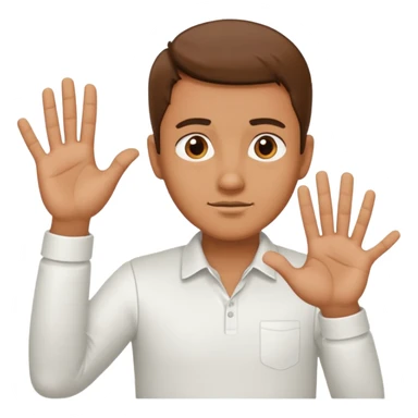 man gesturing "NO" with his hands  sticker