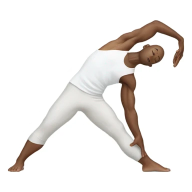 Back bend yoga white male  sticker