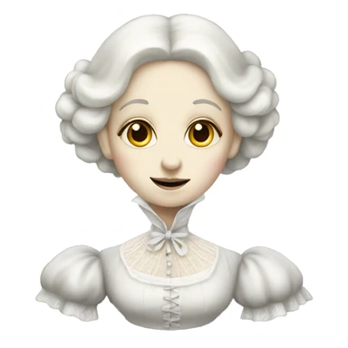 victorian lady ghost sticker