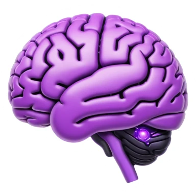 all-black and a little purple digital brain sticker